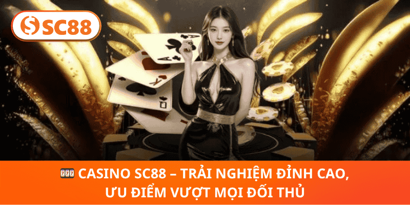 🎰 Casino SC88 – Trải Nghiệm Đỉnh Cao, Ưu Điểm Vượt Mọi Đối Thủ